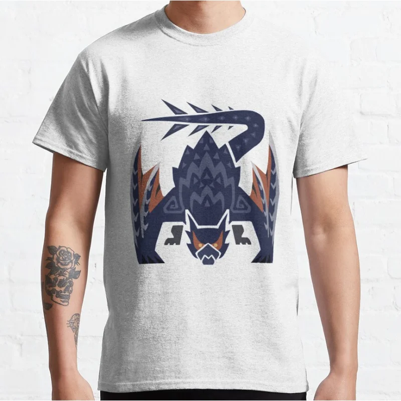 Nargacuga Cute 80s Аниме Видеоигра Monster Hunter world MHW Hunting Club Графические футболки для мужчин большого размера Топы S-6XL для взрослых
