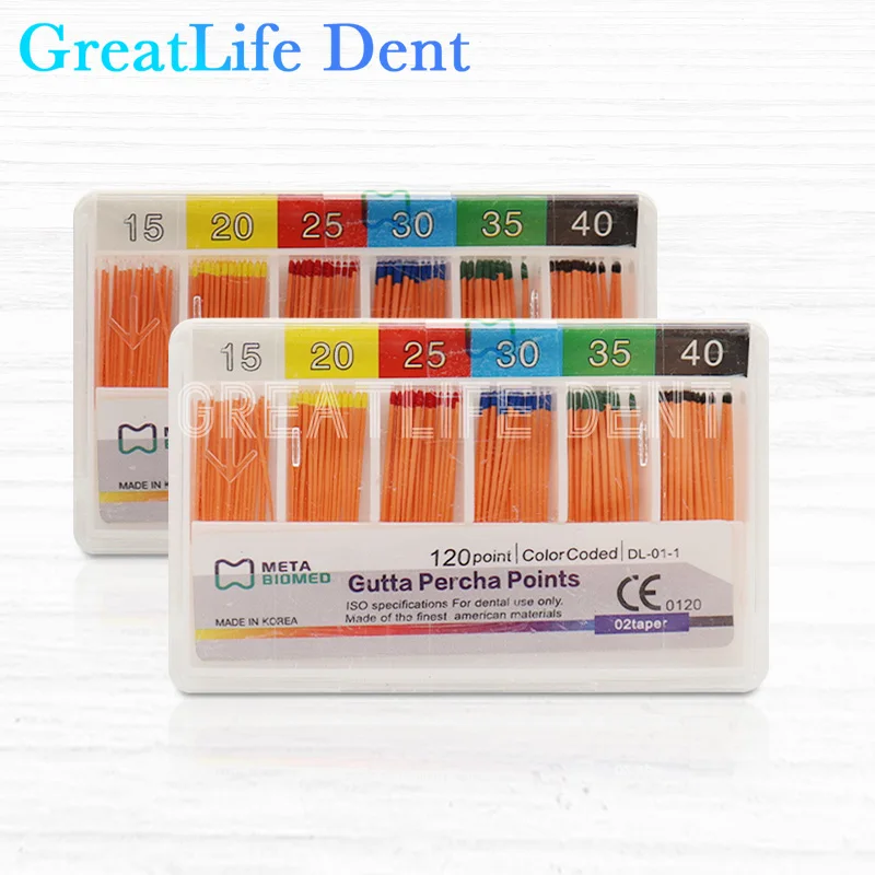 GreatLife Dent Dental Gutta Percha Points 0,02 0,04 0,06 Эндокорневые наконечники для обработки корневых каналов для расходных материалов для стоматологии