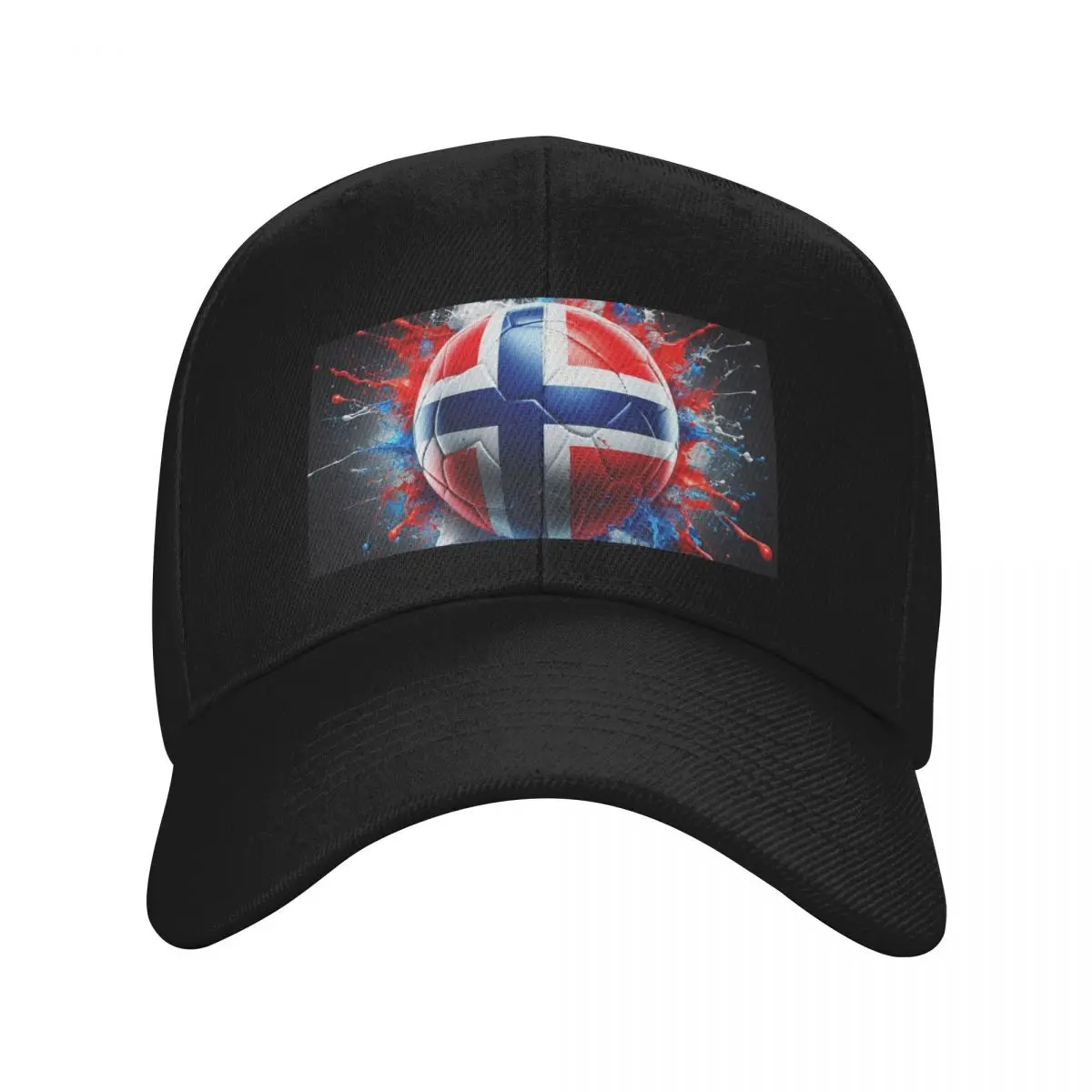Norway Fut Ball Baseball Cap Big Size Hat funny hat Woman Men's