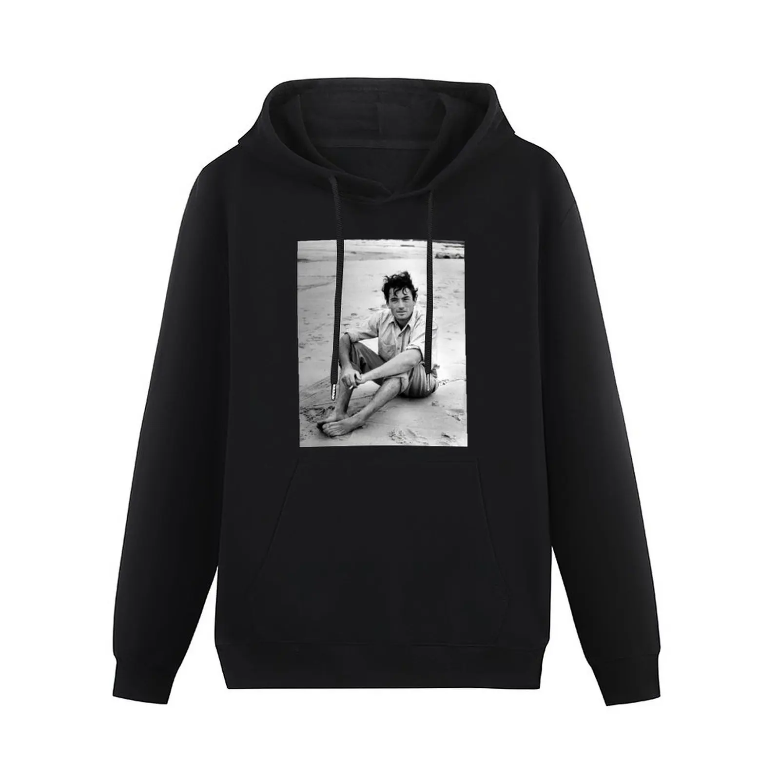 Фото Пуловер с капюшоном Gregory Peck on the Beach, мужская одежда, корейская одежда, эстетичная одежда, новые толстовки и свитшоты №2