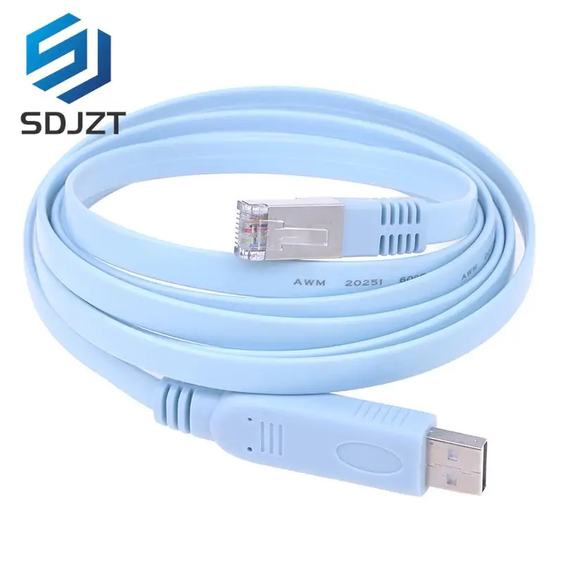 Новинка 1 шт. 1,8 м USB к RJ45 USB к RS232 последовательный к RJ45 CAT5 консоли адаптер кабель шнур для маршрутизаторов Cisco