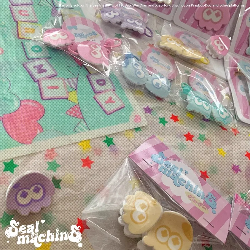 Фото Женские заколки для волос Splatoon, коллекция миндального печенья, зажим в виде утконоса, заколка для волос, веревка для волос, небольшой зажим, лучший подарок для детей №2