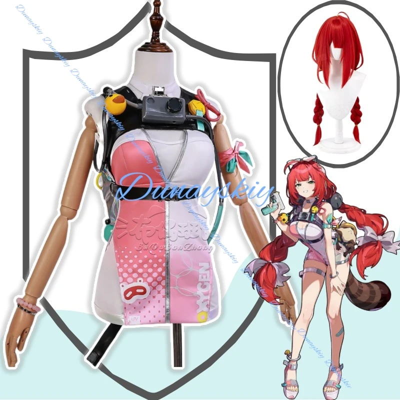 Игра Zenless Zone Zero Ukinami Yuzuha Косплей Костюм Парик Униформа Аниме Одежда Обувь Хэллоуин Костюмы Для Женщин Мужчин Полный Комплект