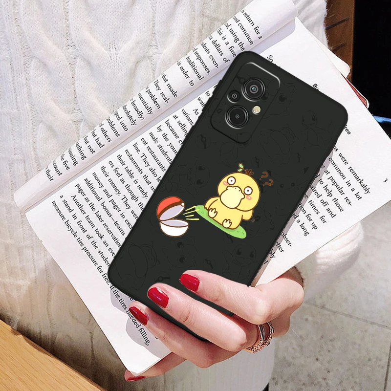 Фото Силиконовый черный чехол для телефона с милым покемоном Пикачу Psyduck для Xiaomi Redmi K60 12C 12 11A A1 11 10C 10X 9T 9C 9AT 8A Pro №3