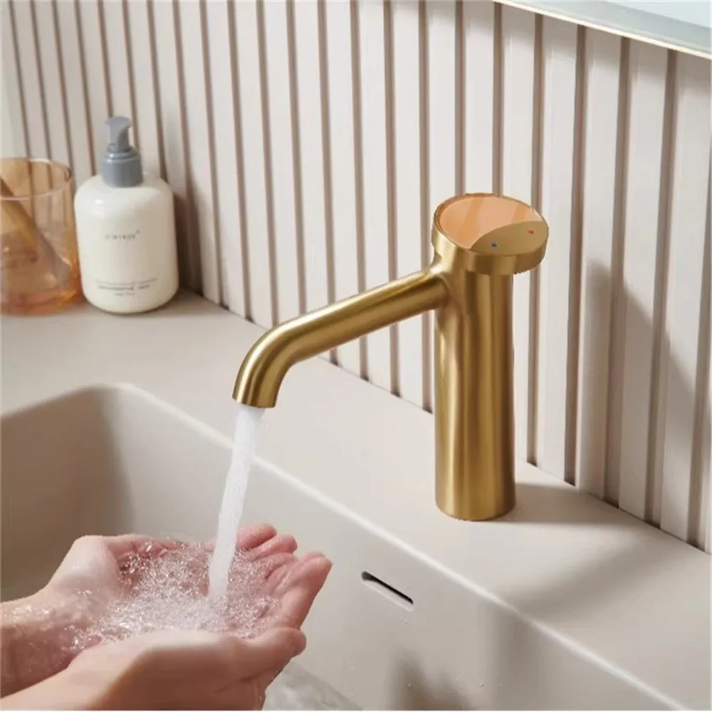 Смеситель для ванной комнаты Brush Gold Уникальный дизайн Розовый смеситель для раковины Серый кран для раковины Смеситель для горячей и холодной воды на палубе Кран для унитаза (art.: 3920cf7c76707) - 3920cf7c76707