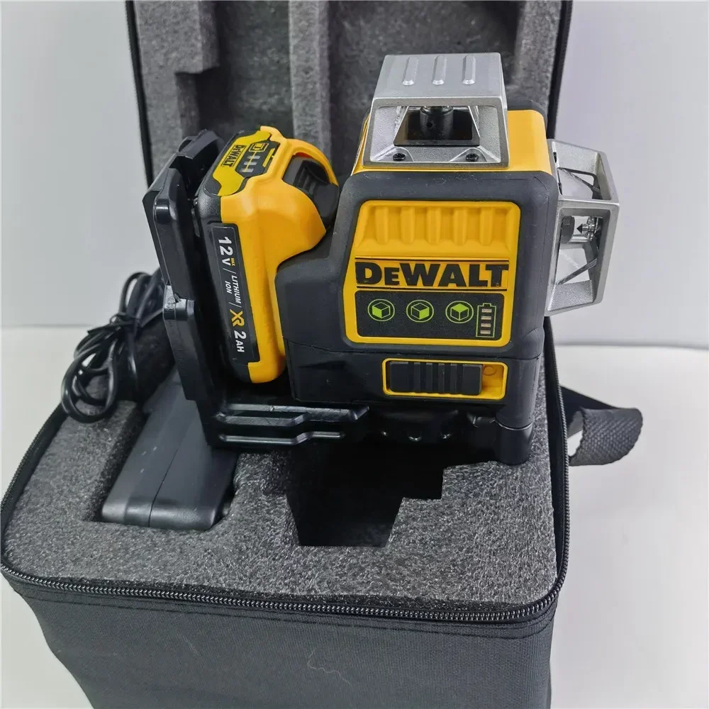 Dewalt DW089LG 3 стороны * 360 градусов Вертикальная литиевая батарея 12 В 12 линий лазерный уровень Горизонтальный измеритель уровня зеленого света для улицы