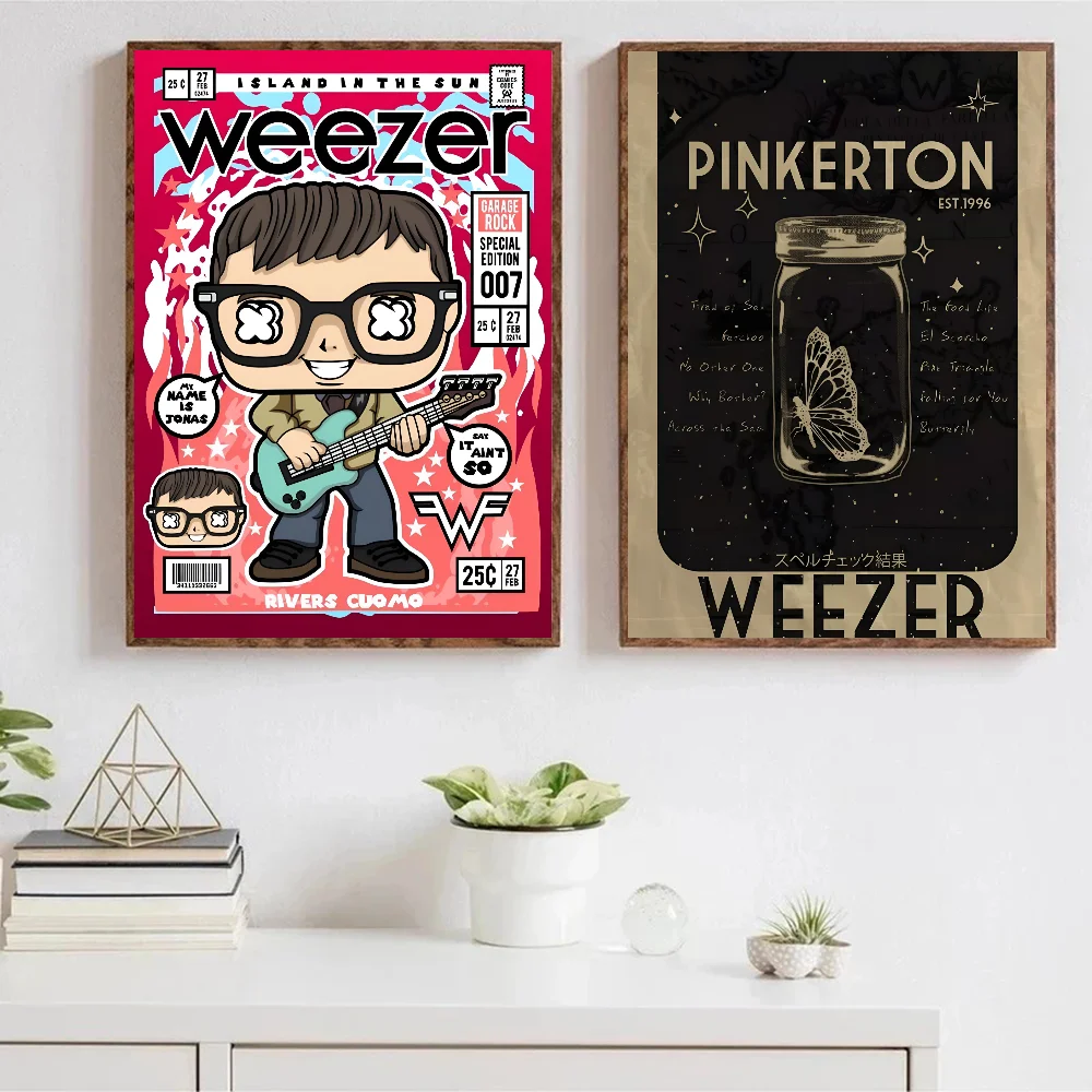 Фото Певец Weezer плакат с бумажным принтом для дома, спальни, входа, бара, кафе, художественная живопись, украшение №5