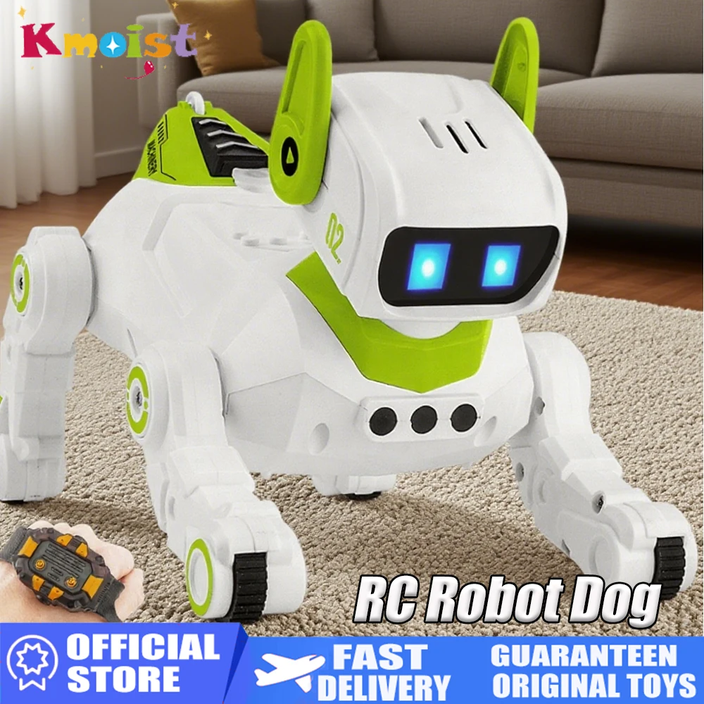 Интеллектуальный робот 2,4G RC Smart Programming Stunt Dog Watch Интерактивные игрушки с двойным управлением и крутой игрушкой-спрей для мальчиков, детский подарок
