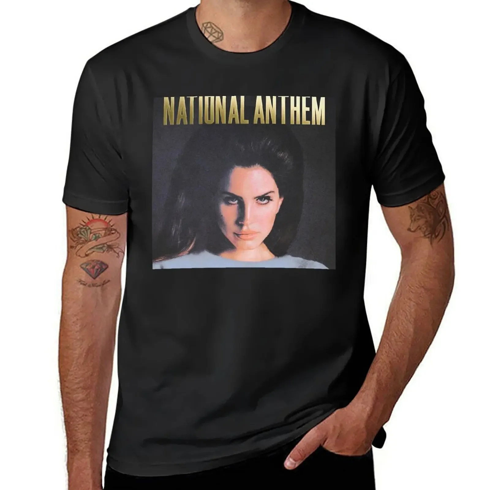 Футболка Lana National Anthem, мужская одежда, эстетичная одежда с графикой, забавные футболки для мужчин