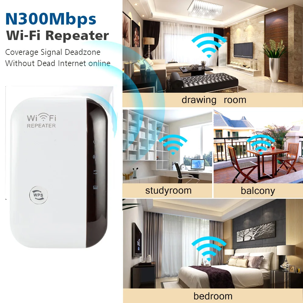 Фото Беспроводной Wi-Fi репитер 802.11N/B/G, 300 Мбит/с №3