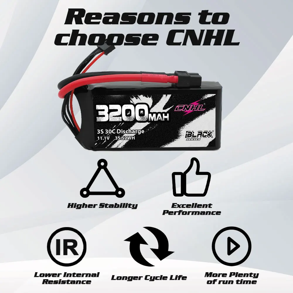 Фото 2 шт. CNHL 3S Lipo аккумулятор 40C 2200 мАч 11,1 В короткий с вилкой Deans T XT60 для радиоуправляемого автомобиля, дрона, самолета, квадрокоптера, вертолета, FPV №4