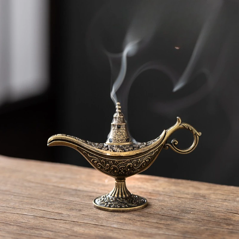 Волшебная лампа Aladdin, курильница в стиле ретро, благоприятный облачный диск, курильница из агарового дерева, бытовой сандал