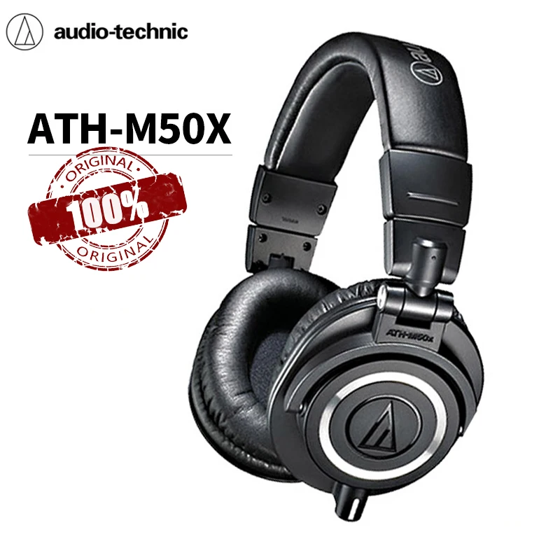 Оригинальные Hi-Fi наушники ATH M50X, профессиональные полностью закрытые складные наушники для мониторинга, игровая Музыкальная гарнитура