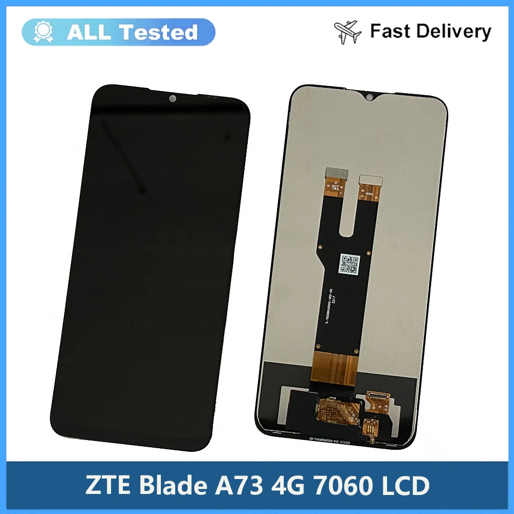 ЖК-дисплей 6,6 дюйма черный для ZTE Blade A73 4G 7060, сенсорный экран, дигитайзер, панель в сборе, запасные части для ЖК-дисплея