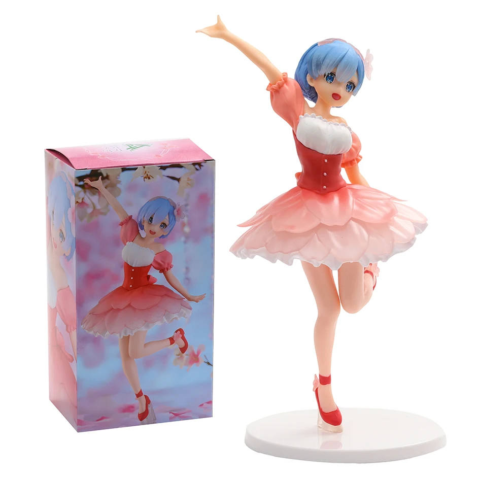 Фигурка аниме «Re Zero Rem» из вишневого цветка, Коллекционная модель из ПВХ, игрушка