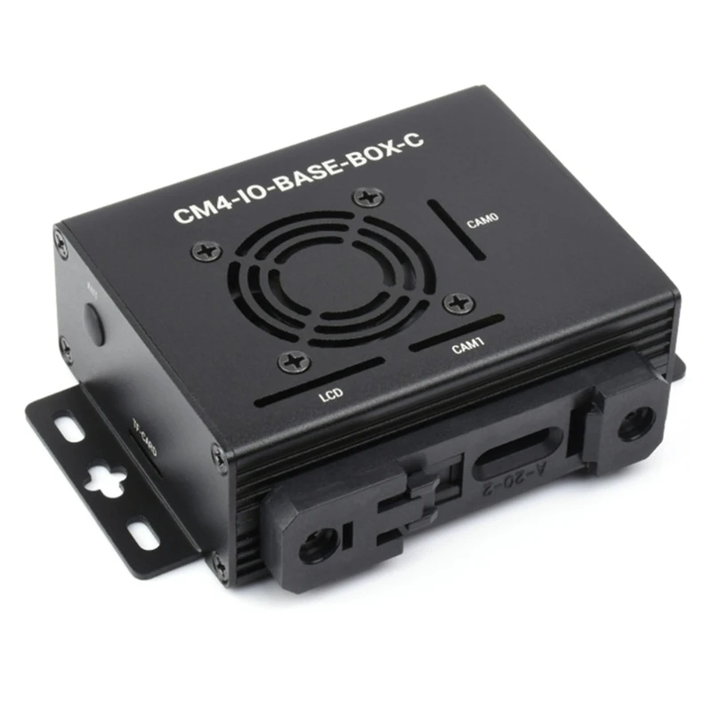 CM4-IO-BASE-BOX-C узловой компьютер 4 модуль для Raspberry Pi, металлический охлаждающий вентилятор