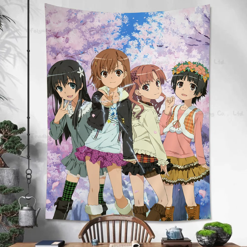 Фото Аниме Toaru Kagaku No Railgun мультфильм гобелен богемные настенные гобелены Мандала домашний декор №4