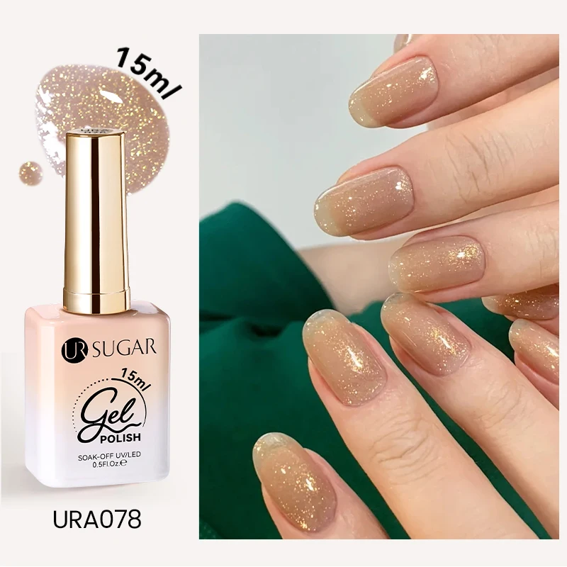 Фото UR SUGAR 15 мл 80 цветов Блестящий гель-лак для ногтей Принадлежности для ногтей Vernis Полуперманентный дизайн ногтей Маникюр Soak Off LED УФ-гель №2