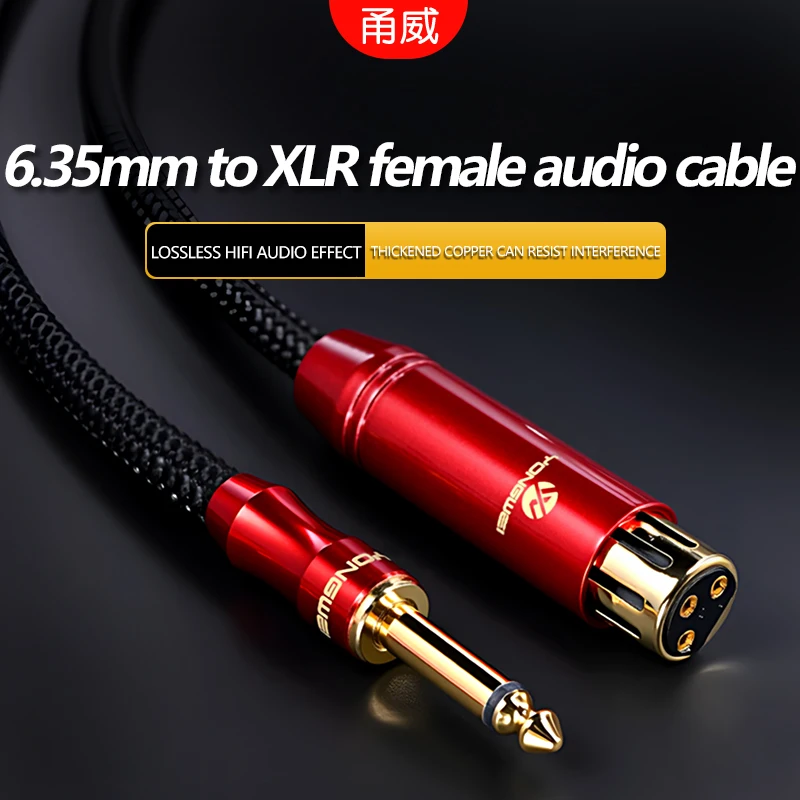 Аудиокабель YONGWEI 6,35 мм к XLR, динамическая катушка, беспроводной микрофон Shure, подключенный к микшерной консоли, динамик Magic 3,