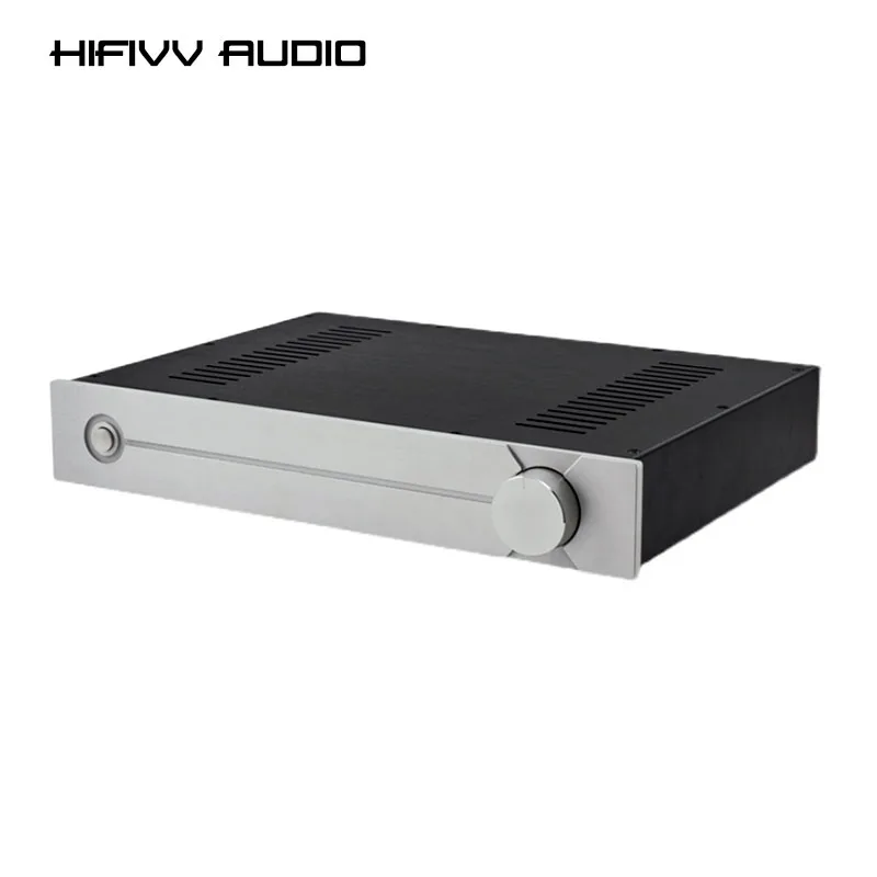 DIY HiFi алюминиевый корпус усилителя мощности корпус предусилителя предусилитель ЦАП декодер среднего размера W430mmxD312mmxH70mm корпус