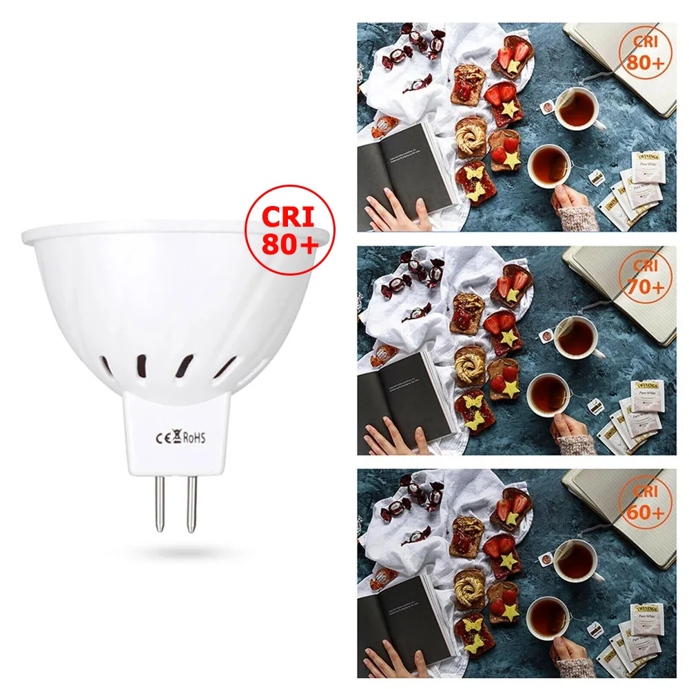Фото Светодиодные лампы прожекторов 6W 8W 2835SMD AC/DC10-30V прохладные/теплые/нейтральные белые заменять галогенные лампы энергосберегающие для гостиной №4