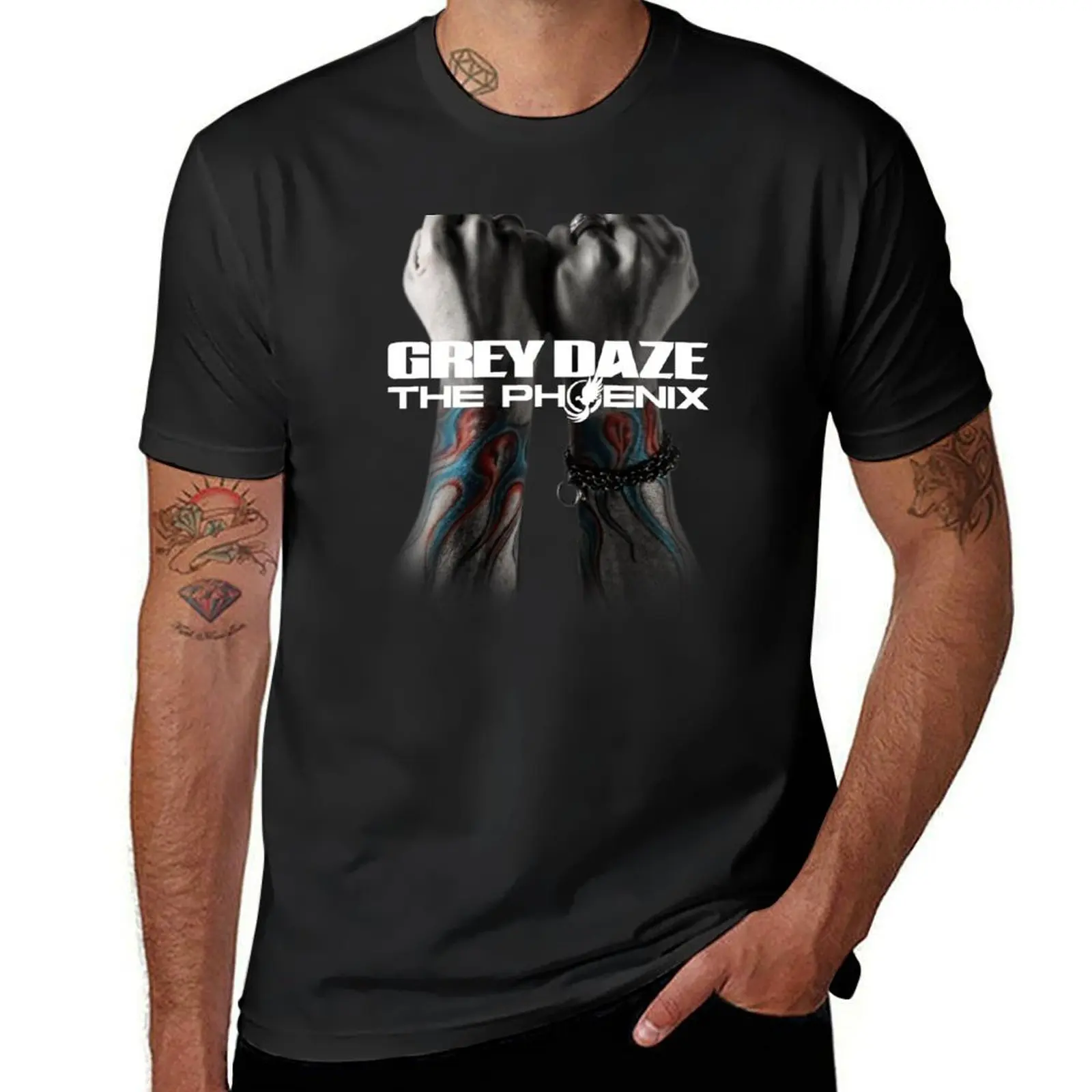 Мужская футболка с рисунком Феникс от Grey Daze футболка с изображением обложки альбома, большие размеры