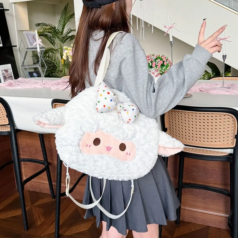 Kawaii животные овца плюшевый рюкзак плюшевая кукла большая вместительная большая овечья сумка на плечо сумка для телефона милый мультяшный школьный рюкзак леди