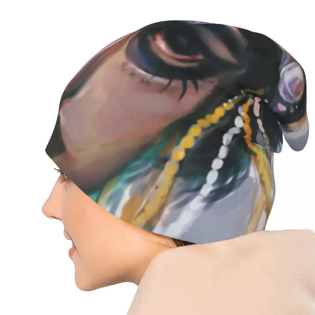 Фото Jibaro Oil Paint Шапки-бини Love Death Robots Вязаная шапка Тренажерный зал Эластичные мужские и женские шапки унисекс Осенние винтажные шапки с капюшоном Идея подарка №5