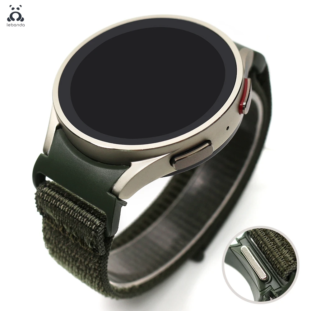 Ремешок Lebanda для Samsung Galaxy Watch76 Classic 43 47 40 44 мм, спортивный нейлоновый ремешок с петлей для часов 5pro 4, быстросъемный браслет с кнопкой Аксессуары для часов