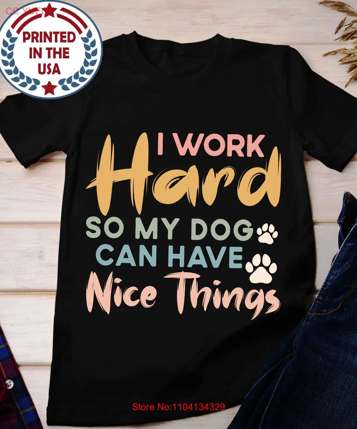 Футболка Dog Lover Jersey I Work Hard So My Can Have Nice Things Mom Just A Girl That Love Dogs с длинными или короткими рукавами