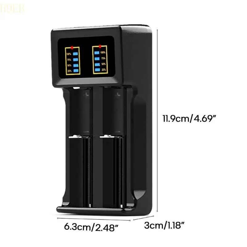 H9EB Micro USB Type C 18650 ЖК -дисплей аккумуляторного зарядного устройства с системами защиты на 18650 21750 21700 Зарядное (art.: 3920cd9096d5d) - 3920cd9096d5d
