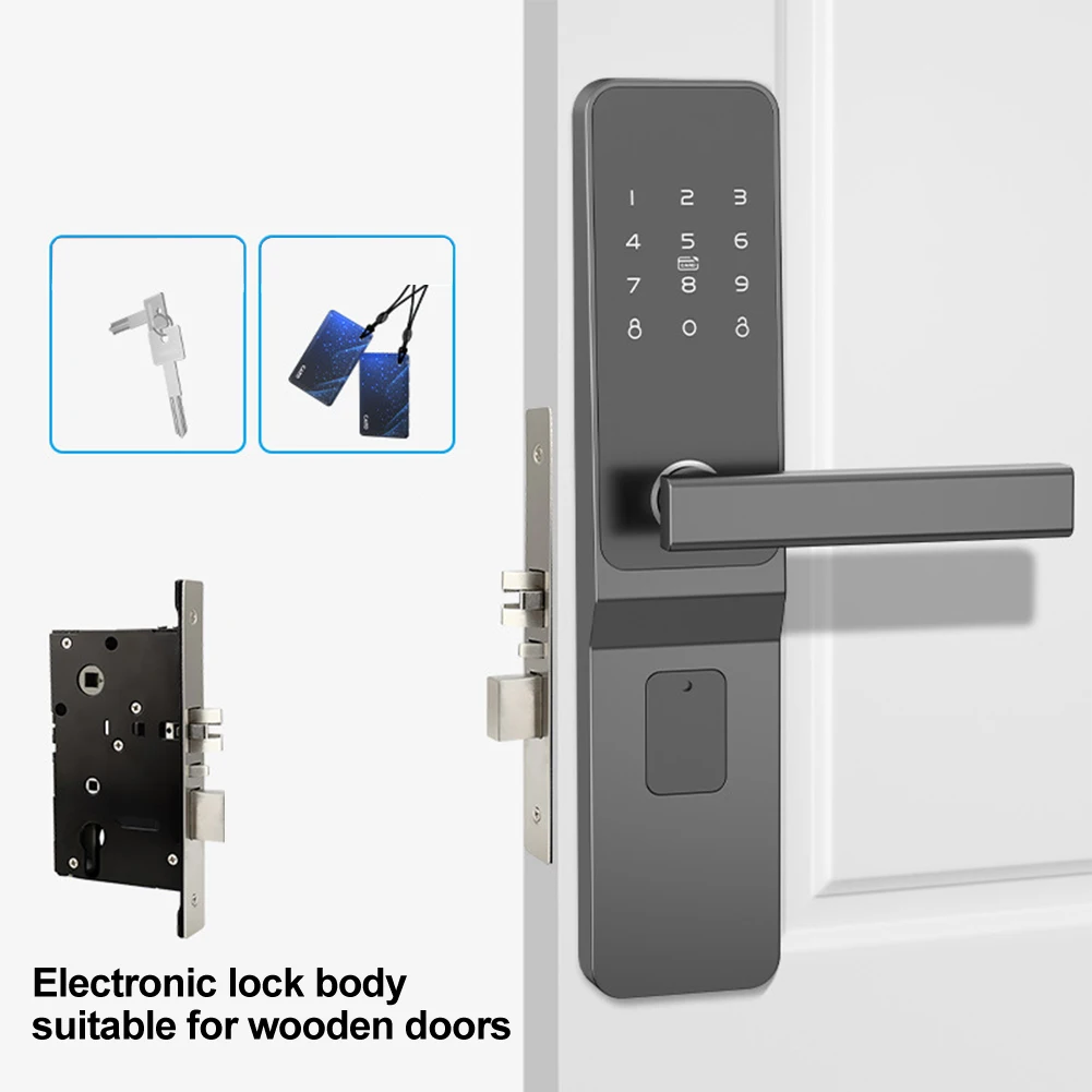 Фото Электронный умный дверной замок с интегрированной картой с паролем TTlock и разблокировкой приложений для безопасного управления гостями №2