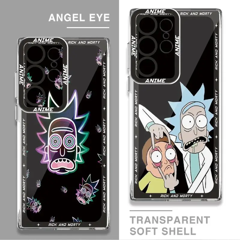Крутой прозрачный чехол Ricks для Samsung Galaxy S24 S23 S22 S21 Ultra S20 FE Note 20 10 Plus