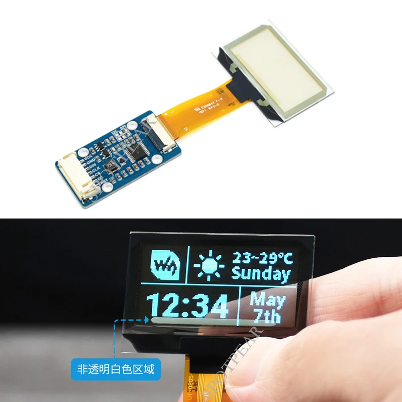 10,1-дюймовый прозрачный oled-экран синий дисплей 1,51 × 64 интерфейс SPI/I2C для Arduino Raspberry Pi STM32