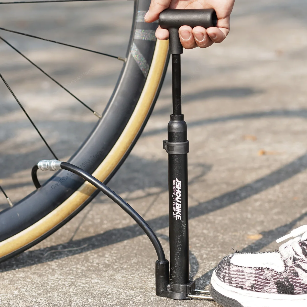 JSHOUBIKE воздушный насос портативный MTB дорожный велосипед надувной насос для шин с направляющей легкий Schrader Presta Value 120Psi велосипедные аксессуары (art.: 3920d1d326c5b) - 3920d1d326c5b