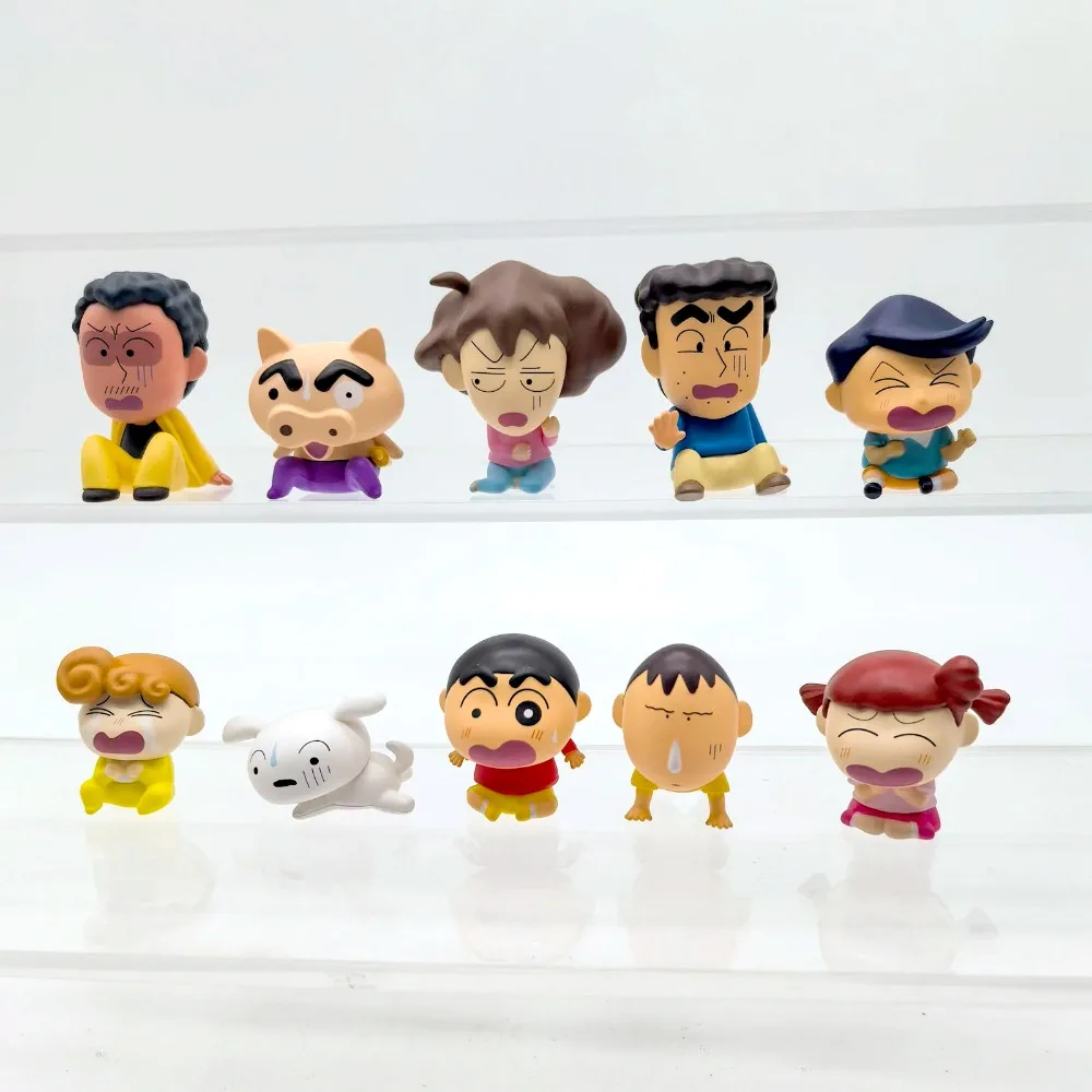Фото Мини-фигурки Shinchan, слепая коробка, игрушка, милые куклы, Scaring Series, семейная мини-модель Shinnosuke Nohara, украшение для стола, детские игрушки №2