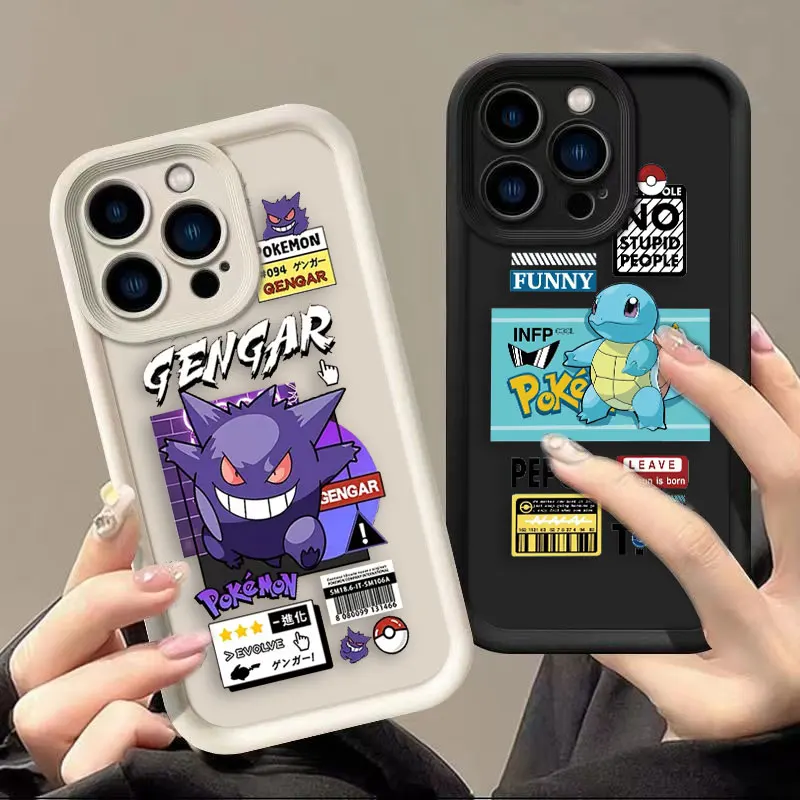 Креативный чехол со смайликом P-Pokemon P-Pikachu для Redmi A1 A2 A3 C61 NOTE 8 9 9S 10 11 11S 12 12S 13 PRO PLUS 4G