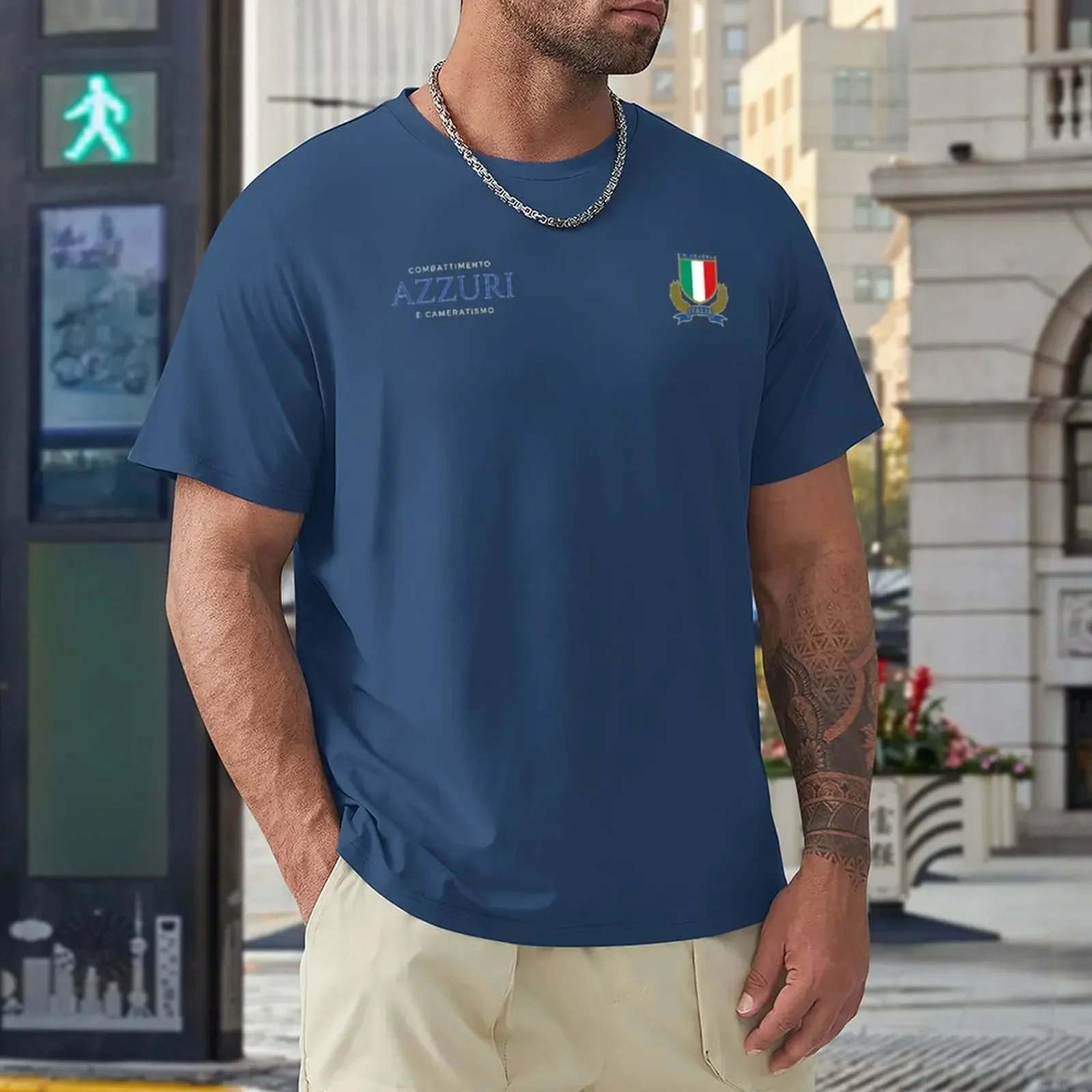 Футболка ITALY Rugby by TSC Minimalista, возвышенная футболка, милая одежда, футболки для мужчин, хлопок (art.: 3920cc2999b07) - 3920cc2999b07