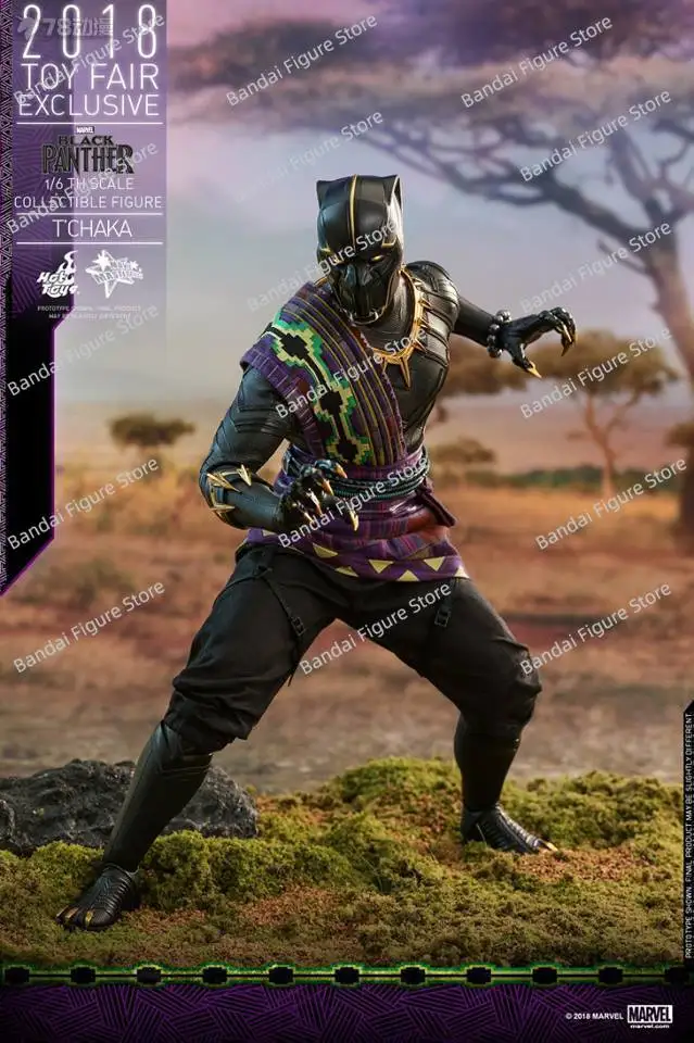 Фото HOTTOYS HT 1/6 MMS487 Черная Пантера Tchaka 2018 Toy Fair Эксклюзивная серия Фигурка Marvel 12 