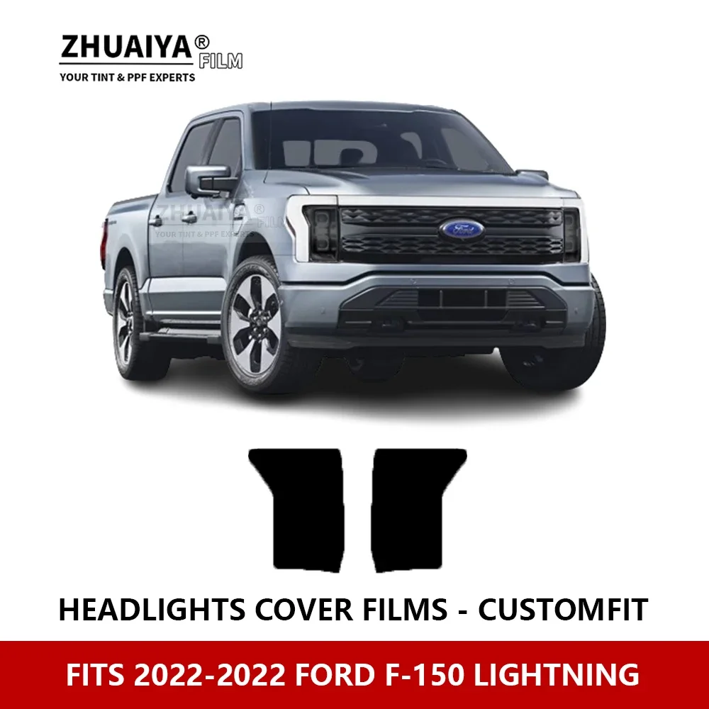 Для FORD F-150 LIGHTNING 2022-2022 Автомобильная внешняя фара с защитой от царапин PPF предварительно отрезанная Защитная пленка для ремонта автомобильных наклеек