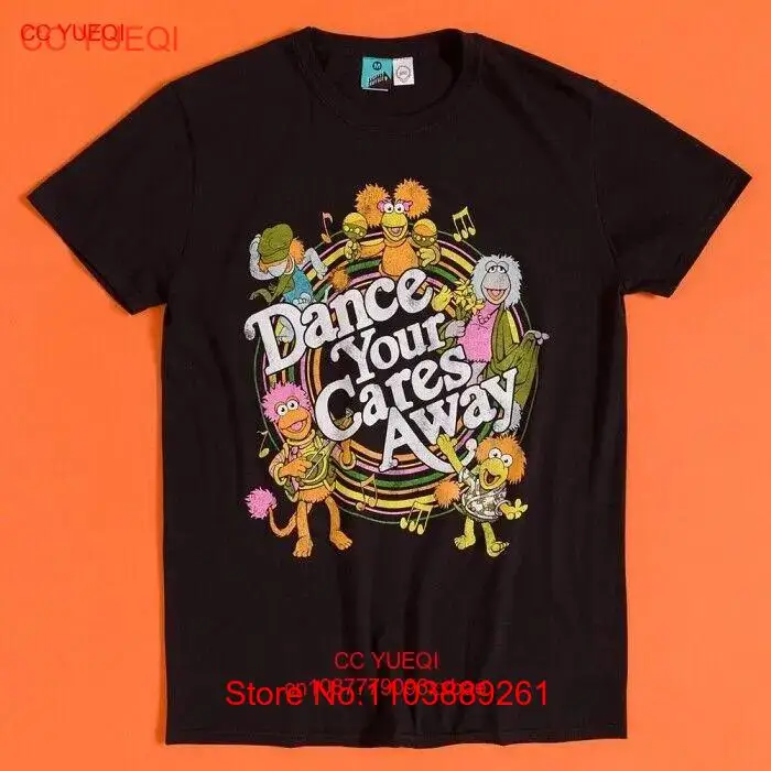 Официальная черная футболка Fraggle Rock Dance Your Cares Away Swirl: S,M