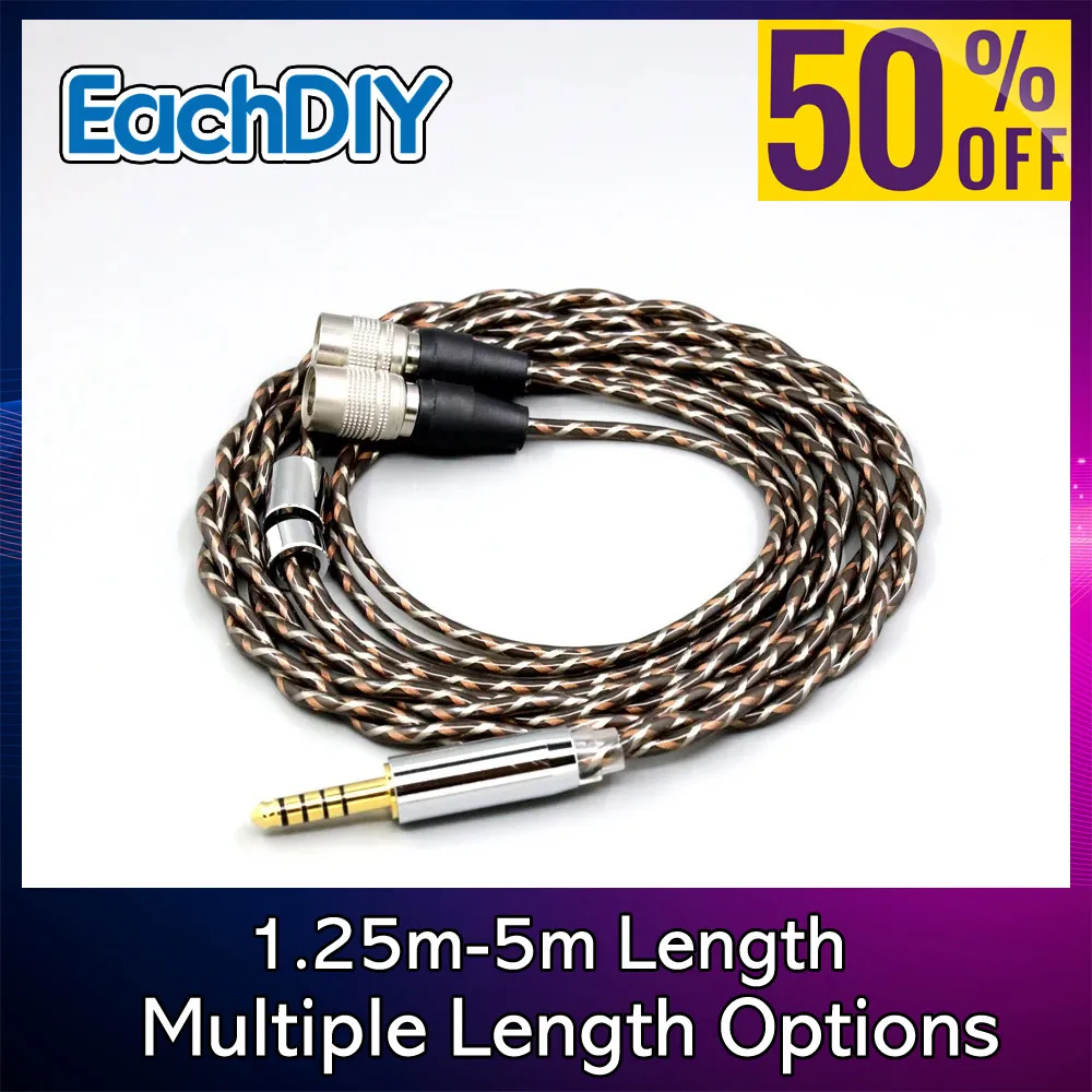 Кабель для наушников TypeX 25AWG для динамиков Mr Alpha Dog Ether C Flow Mad Dog AEON, Litz Shielding 7n OCC 8889