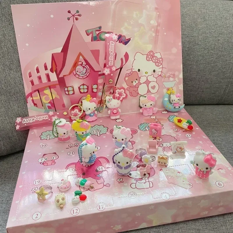 24 шт., аниме-фигурки «Hello Kitty»