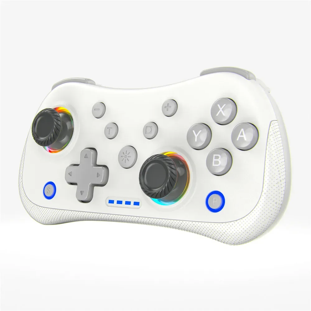 STK-7051 Bluetooth5.0 беспроводной мини-игровой контроллер для коммутатора Android IOS ПК выиграть двойную вибрацию RGB подсветка