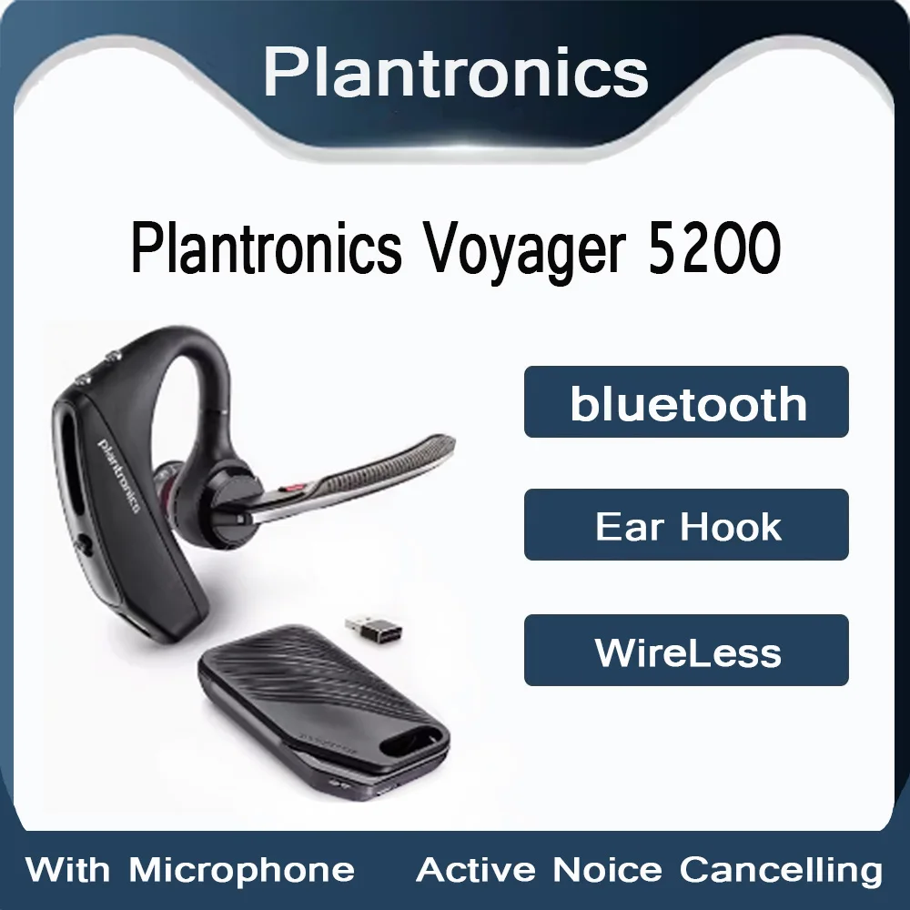 Беспроводные Bluetooth-наушники Plantronics Voyager 5200 с технологией шумоподавления и программированием офисного применения