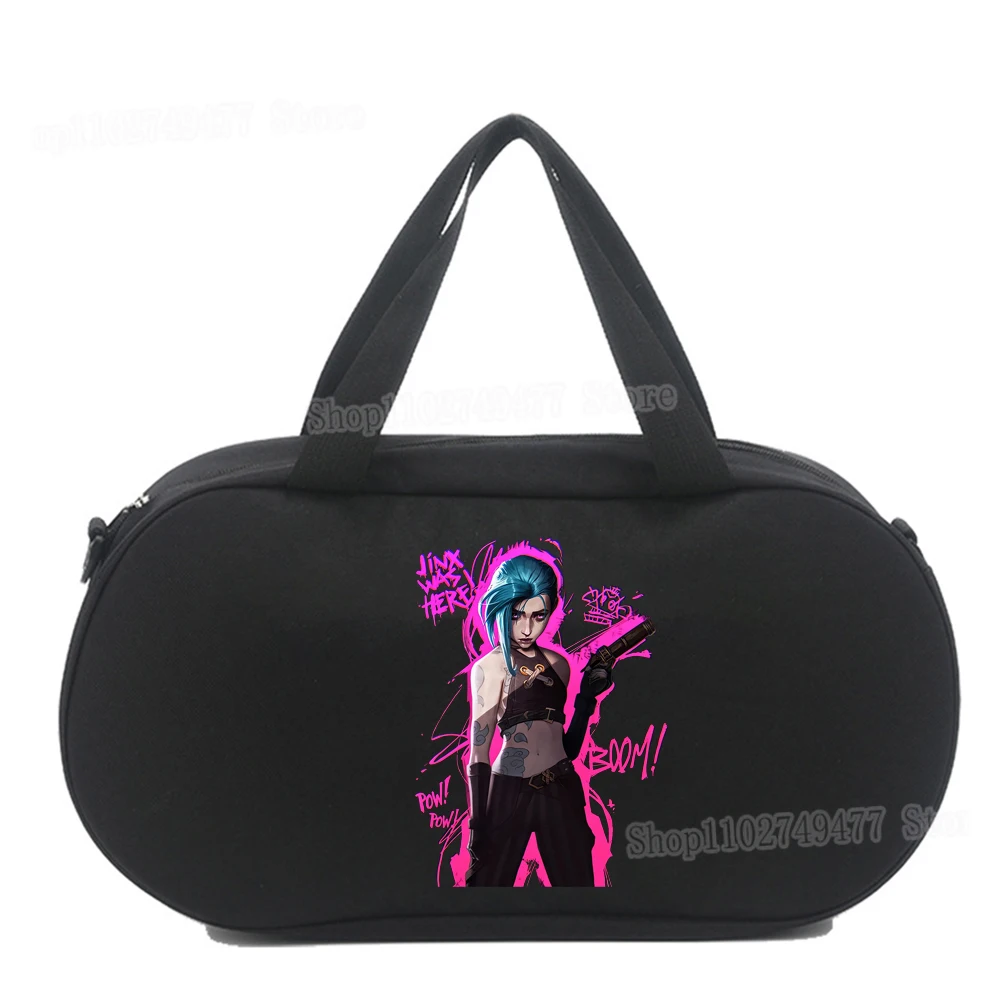 Фото Movie Arcane Jinx League of Legends LOL Sports Shoulder bag Small Travel Bag Large Capacity Storage Crossbody Bag Handheld №4