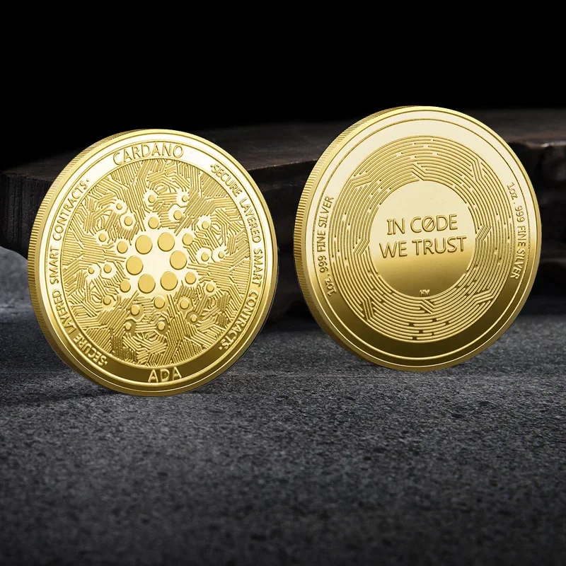 Фото Монета виртуальной валюты BTC XRP ADA ETH NSO NANO IOTA ANK R Памятная монета Коллекционные монеты №4