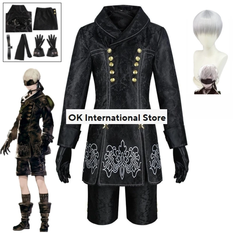 Automata Yoka 9S No.9 Tip S, одежда для косплея, парик, искусственная Одежда для Хэллоуина