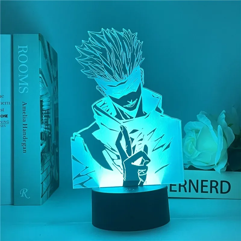 Jujutsu Kaisen аниме лампа Satoru Gojo Geto Suguru 3D визуальные акриловые ночные огни светодиодный детский подарок на день рождения