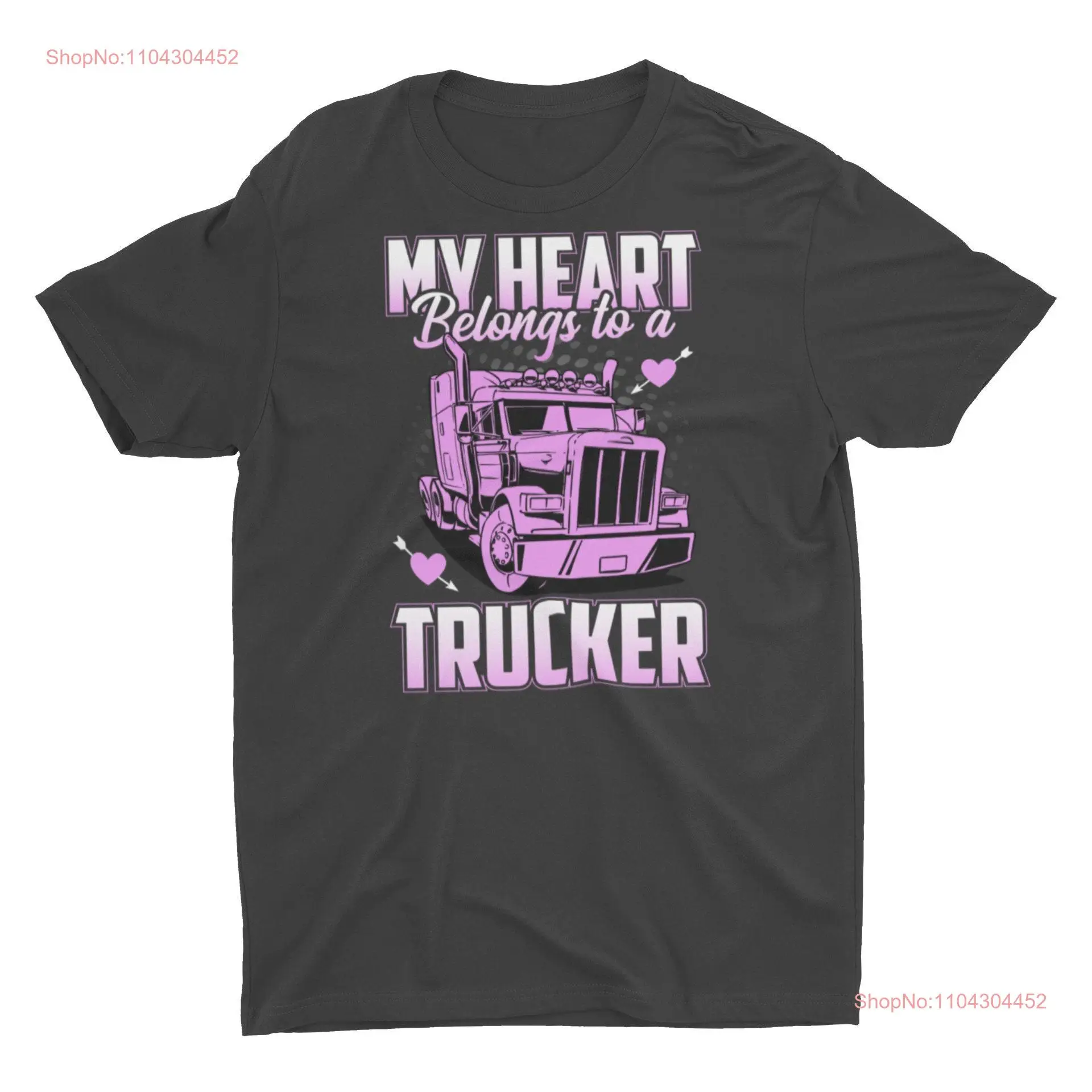 Футболка My Heart Belongs to a Trucker с длинными или короткими рукавами